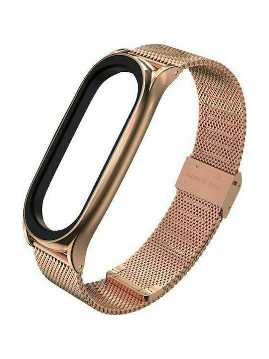 Milanese Armband Rostfreier Stahl Rose Gold (Mi Smart Band 5/Mi Smart Band 6) TPRMB5RG