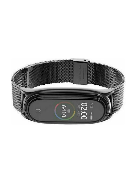 Tech-Protect Milanese Strap Stainless Steel Black (Mi Smart Band 5/Mi Smart Band 6) TPRMB5B