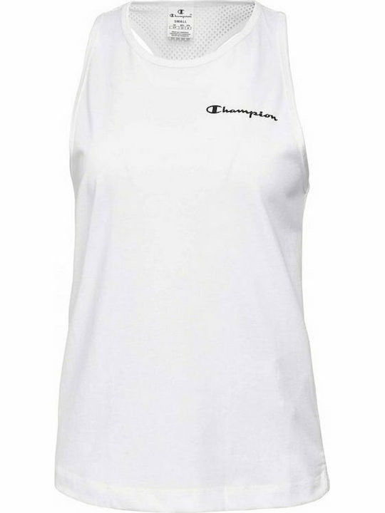 Champion Women's Athletic Cotton Blouse Sleeveless White