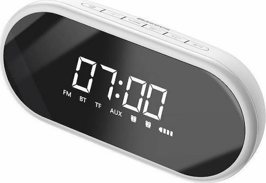 Baseus Encok Ceas De Masă Digital Led Din Plastic Cu Ceas Deșteptător Alb NGE09-02