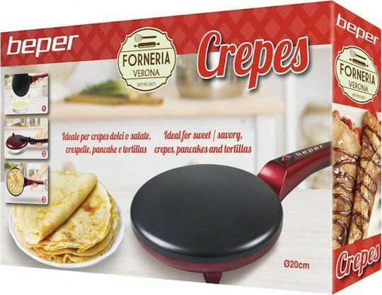 Beper Креп машина 20см Червена 800W