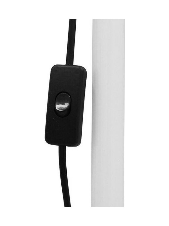 GloboStar Audrey Vintage Floor Lamp H190xW27.5cm. with Socket for Bulb E27 White