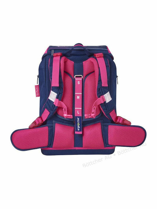 Herlitz Motion Plus Pink Cubes Σετ Σχολική Τσάντα Πλάτης Δημοτικού Ροζ
