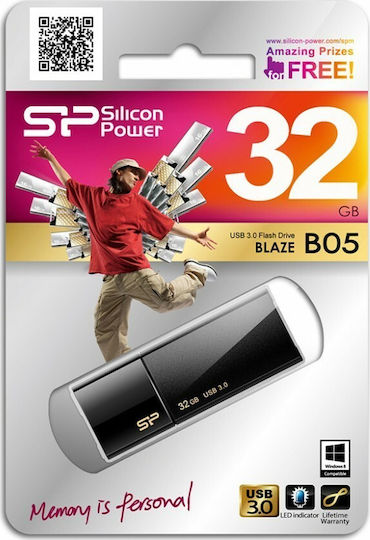 Silicon Power Blaze B05 32GB USB 3.0 Стик Черен