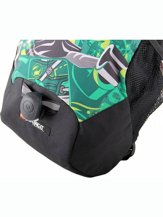 LEGO Ninjago Energy Schulranzen Rucksack Kindergarten Schwarz mit Flaschenhalter