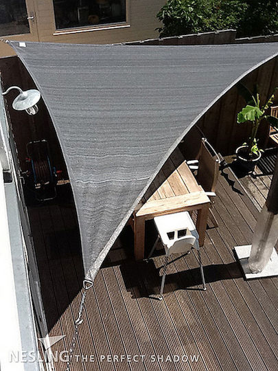 Nesling Triangle Shade Sail Ecru With Hoop 3.6m 285gr/m²