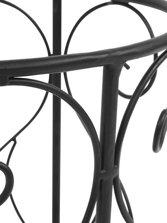 vidaXL Параван за чадъри Метал Черно 26x26x46см 1бр