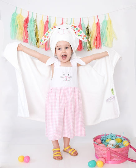Zoocchini Baby-Badetuch mit Kapuze Bella The Bunny Weiß 127x55cm