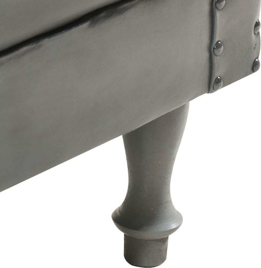 Μπάρελ Γκρι Sessel aus echtem Leder Gray 61x60x68cm