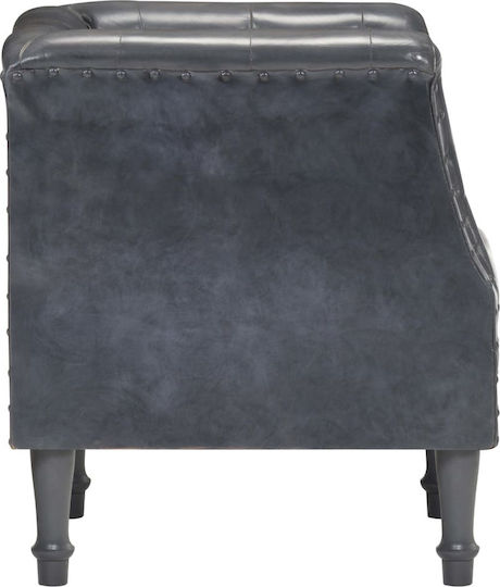 Sessel aus echtem Leder Gray 60x57x64cm