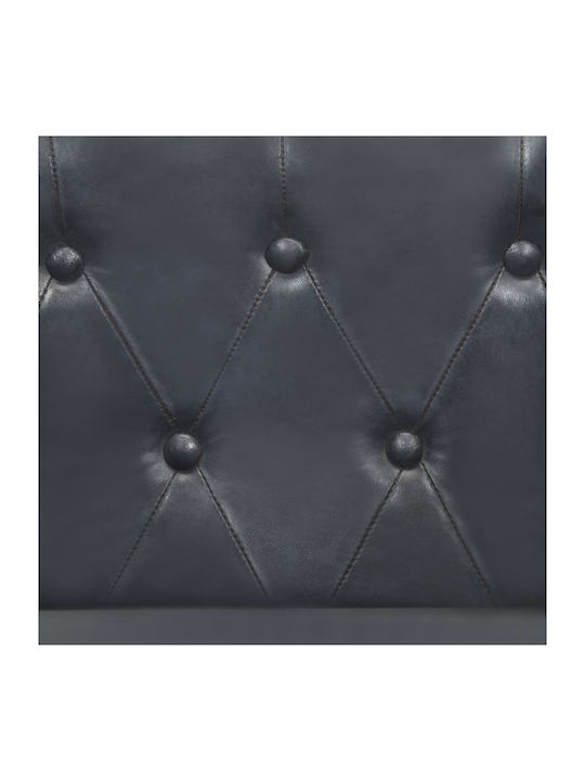 Πολυθρόνα από Γνήσιο Δέρμα Γκρι 60x57x64cm