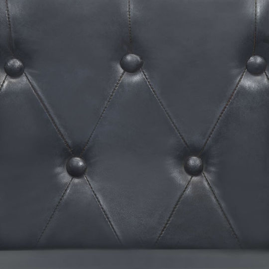 Sessel aus echtem Leder Gray 60x57x64cm