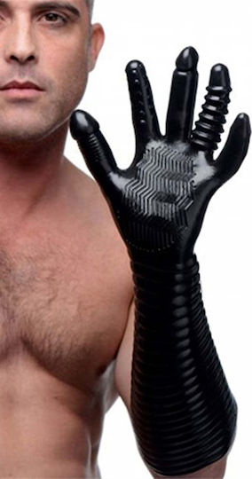 Master Series Pleasure Fisting Glove BDSM Accessory σε Μαύρο Χρώμα
