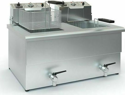 ΤζεΘάν Fryer Electric Double 10.2kW Capacity 2x12lt 74x52x53cm ΤX10