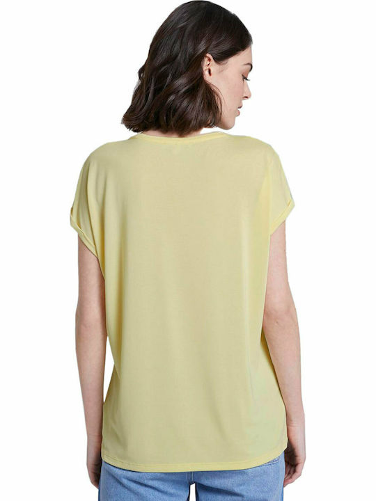 Tom Tailor Summer Women's Blouse Short Sleeve Yellow
