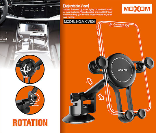 Moxom Car Mobile Mount with Adjustable Hooks Black