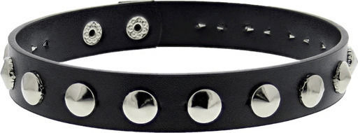 Rimba 1-Row Conical Studded Choker Sexy Choker Μαύρο