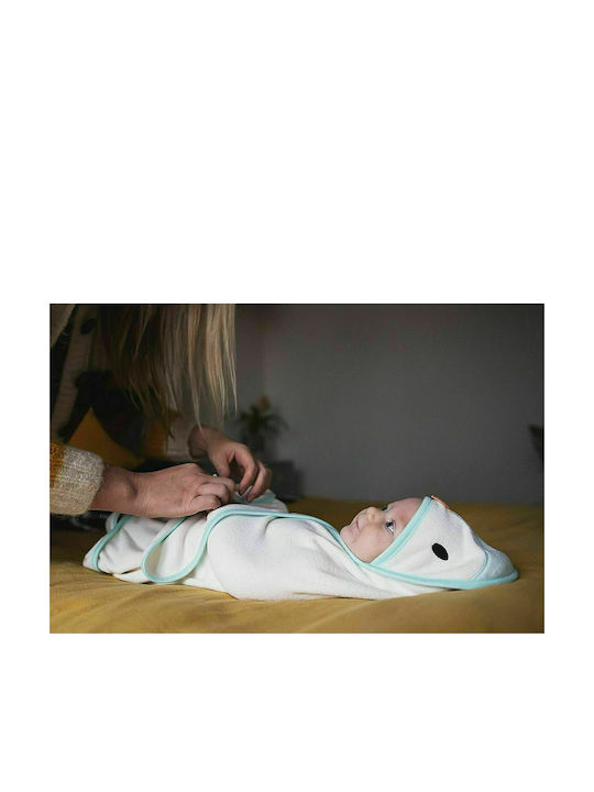 Grobag Детска Шапка-Мо́рнюзи Худи Groswaddledry Бяла 100x48см