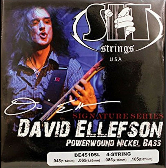 Sit David Ellefson Signature Набор Басови Струни Никелова Рана 45 - 105 4-Струнен