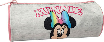 Gim Minnie Pencil Case Barrel with 1 Compartment Gray