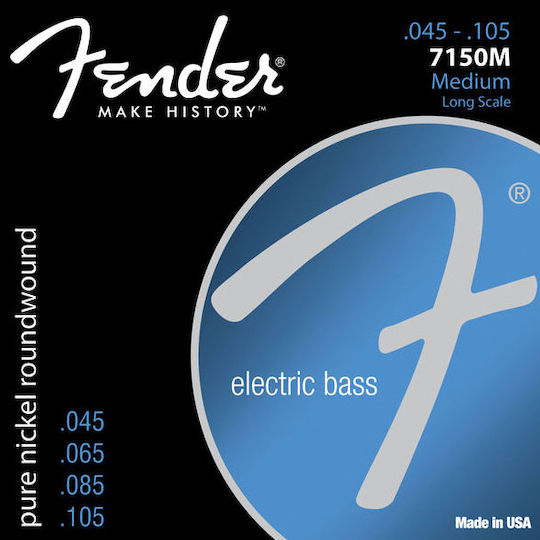 Fender 7150 Pure Nickel Bass Strings Σετ Χορδών Pure Nickel Μπάσου 45 - 105" 7150ML