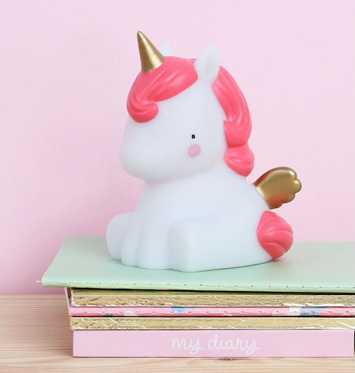 A Little Lovely Company Led Kids Decorative Lamp Unicorn Pink 8.5x12.5x10εκ.