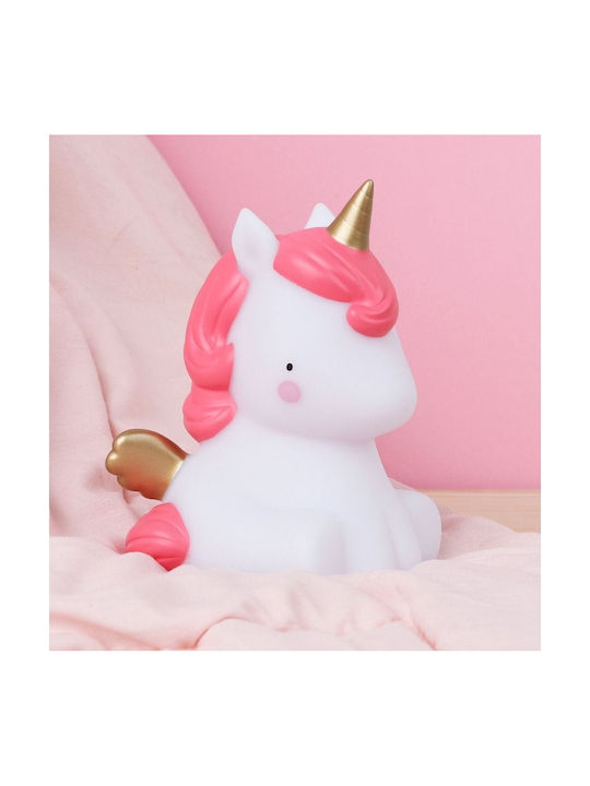 A Little Lovely Company Led Παιδικό Διακοσμητικό Φωτιστικό Unicorn Ροζ 8.5x12.5x10εκ.