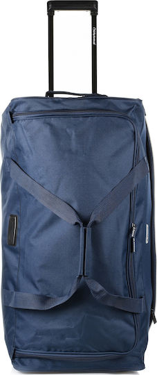 Diplomat Reisetasche 85Es Blau mit Rädern Stoff L70xB35xH35cm