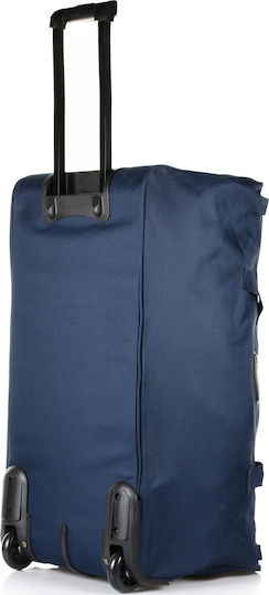 Diplomat Reisetasche 85Es Blau mit Rädern Stoff L70xB35xH35cm