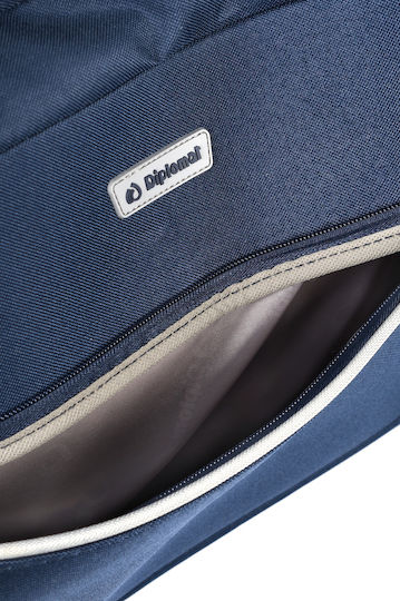 Diplomat Reisetasche 85Es Blau mit Rädern Stoff L70xB35xH35cm