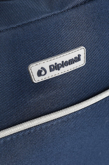 Diplomat Reisetasche 85Es Blau mit Rädern Stoff L70xB35xH35cm