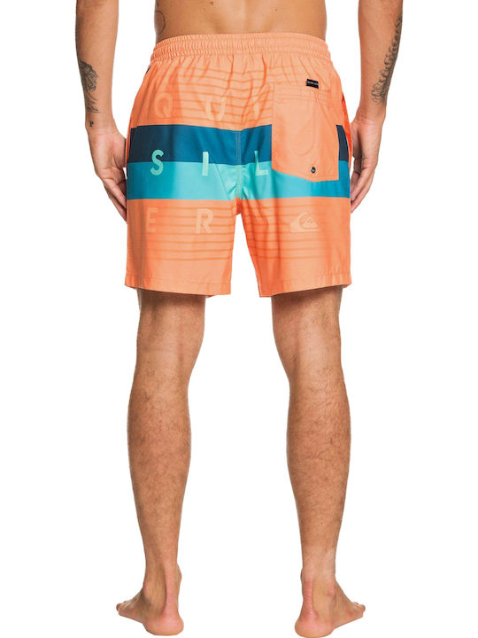 Quiksilver Word Block 17 Herren Badebekleidung Shorts Nectarine Gestreift