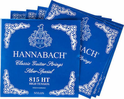 Hannabach Complete Set Nylon String for Classic Guitar 815 Silver Special Blue High Tension 28-44