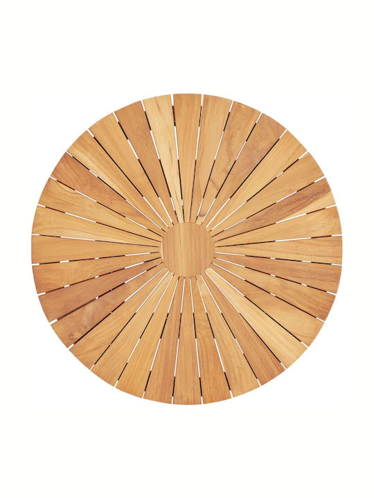 Garten- und Terrassentisch für Kleine Außenbereiche aus Teak Zusammenklappbar 60x60x75cm