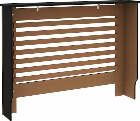 vidaXL Husă Pentru Radiator Din MDF Negru 112x19x81cm
