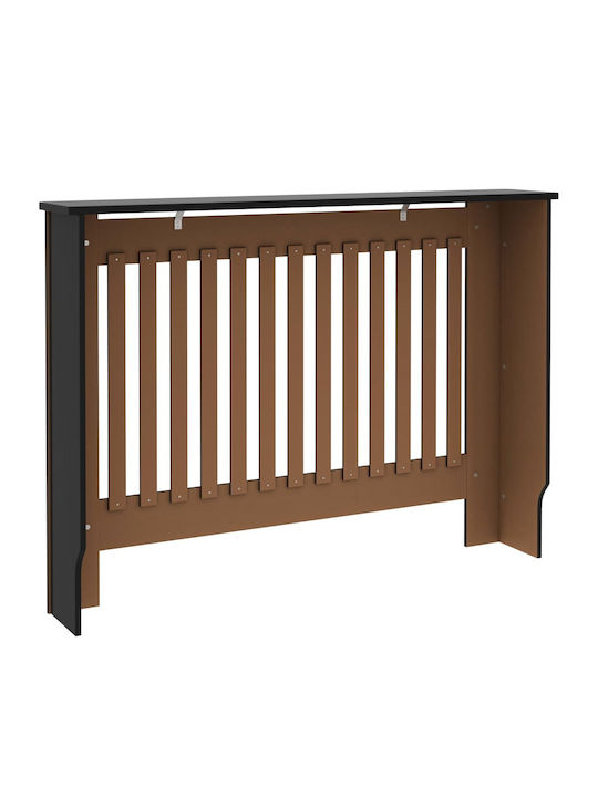 vidaXL MDF Black Radiator Cover 112x19x81cm