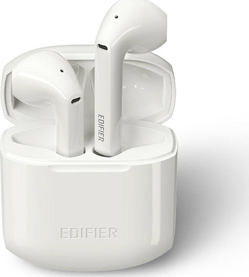 Edifier TWS200 Earbud Bluetooth Handsfree Ακουστικά με Αντοχή στον Ιδρώτα και Θήκη Φόρτισης Λευκά