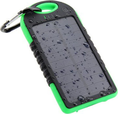 ES500 Слънчева Power Bank 5000mAh с 2 USB-A порта Зелен