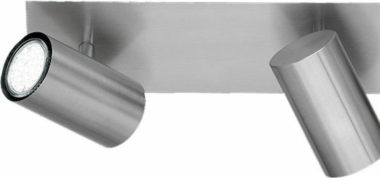 Trio Lighting Marley Τριπλό Σποτ με Ντουί GU10 σε Ασημί Χρώμα