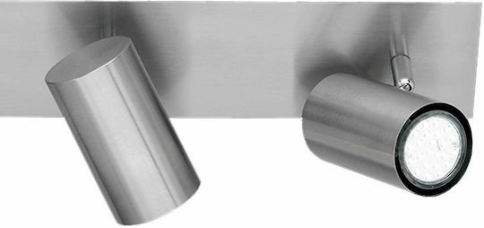 Trio Lighting Marley Τριπλό Σποτ με Ντουί GU10 σε Ασημί Χρώμα