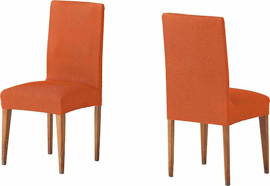 Mc Decor Tunez Elastic Cover for Chair with Back Orange 2pcs MCL.EL.TUNEZ.KP-PORTOKALI