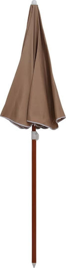 vidaXL Beach Umbrella Diameter 1.8m with UV Protection Beige