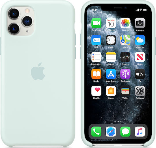 Apple Задна корица Силикон Светлосин (iPhone 11 Pro Max)