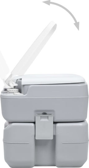 vidaXL Chemical Toilet Camping Portable Gray 30lt