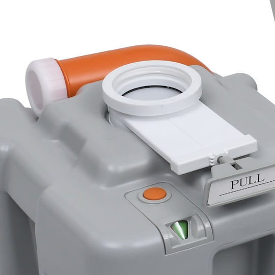 vidaXL Chemical Toilet Camping Portable Gray 30lt