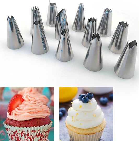 Set Pastry Bags Silicone 14 Pieces 54237