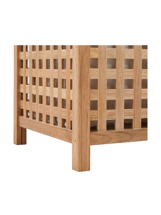 vidaXL Καλάθι Απλύτων Ξύλινο με Καπάκι 39x39x65cm Καφέ