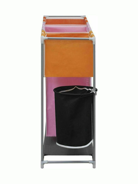 vidaXL Metallic Collapsible Laundry Basket 70x30x80cm Multicolour