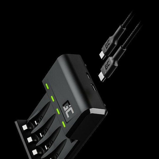 Green Cell VitalCharger USB 4 Batterien Ni-MH Größe AA/AAA