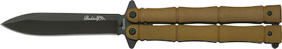 Martinez Albainox BT Balisong Butterfly Knife Khaki with Blade made of Stainless Steel